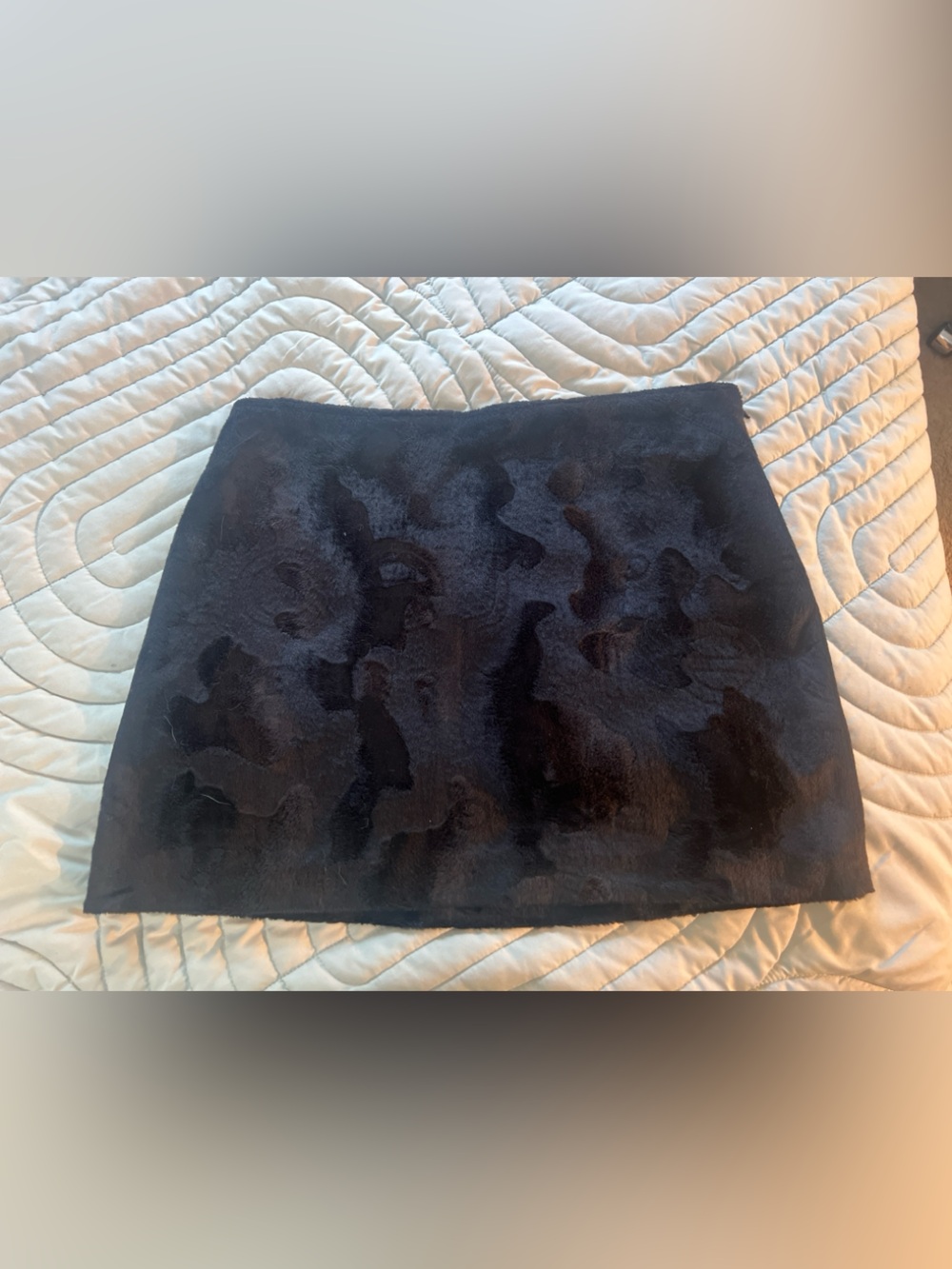 Black Faux Fur Mini Skirt - Classic Women's Style